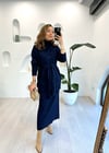 LACİVERT 4197 TRİKO HIRKA ELBİSE 