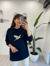 LACİVERT 4446 AKSESUARLI SWEAT