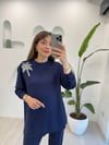 LACİVERT 4466 TAŞ PALMİYE TAKIM 