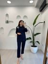 LACİVERT 4466 TAŞ PALMİYE TAKIM 