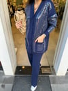 LACİVERT 4589 SHİNY TRİKO HIRKA 