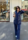 LACİVERT 4589 SHİNY TRİKO HIRKA 