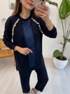 LACİVERT 4623 TAŞLI PAMUK TAKIM