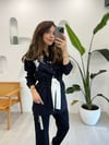 LACİVERT 4648 ÇİZGİLİ TAKIM