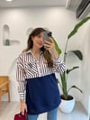 LACİVERT 4661 GÖMLEK DETAY SWEAT 
