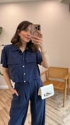 LACİVERT 4661 TENCEL GÖMLEK TAKIM 