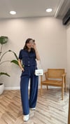 LACİVERT 4661 TENCEL GÖMLEK TAKIM 