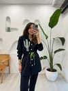 LACİVERT 4664 NAKIŞLI ÇİZGİLİ TAKIM 