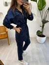 LACİVERT 4673 SÜET SATEN TAKIM