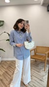 LACİVERT 4811 CİZGİLİ GÖMLEK