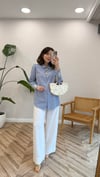 LACİVERT 4811 CİZGİLİ GÖMLEK