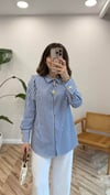 LACİVERT 4811 CİZGİLİ GÖMLEK