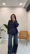 LACİVERT 5047 KARELİ ŞALLI GÖMLEK 