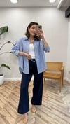 LACİVERT 5354 KEMERLİ PANTOLON 