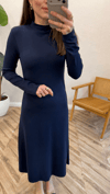LACİVERT 5357 BALIKÇI YAKA ELBİSE 