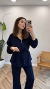 LACİVERT 5373 BEL BÜZGÜLÜ TAKIM 