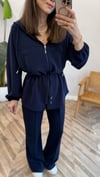 LACİVERT 5373 BEL BÜZGÜLÜ TAKIM 