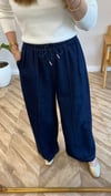 LACİVERT 5927 NERVÜRLÜ DENİM PANTOLON