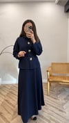 LACİVERT 6116 GOLD DÜĞMELİ ETEK TAKIM 