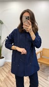 LACİVERT 6146 DİKİŞ DETAY GÖMLEK 