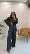 LACİVERT 6307 DENİM KETEN PANTOLON