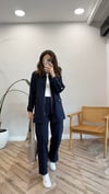 LACİVERT 6322 ÇIT ÇIT DETAY PANTOLON 