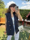 LACİVERT 6330 KETEN YELEK 