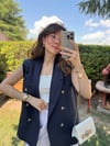 LACİVERT 6330 KETEN YELEK 