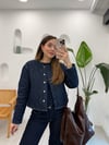LACİVERT 65360 KAPİTONE DENİM CEKET 