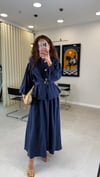 LACİVERT 6551 KOL PİLE DETAY ETEK TAKIM