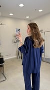 LACİVERT 6724 KESİK DETAY TAKIM