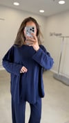 LACİVERT 6724 KESİK DETAY TAKIM