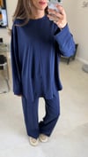 LACİVERT 6724 KESİK DETAY TAKIM