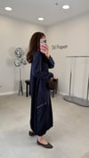 LACİVERT 6727 ETEK UCU LASTİKLİ ELBİSE 