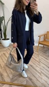 LACİVERT 6870 ÇIT ÇIT DETAY CEKET 