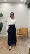 LACİVERT 6917 ASİMETRİK DETAY ETEK 