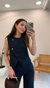 LACİVERT  7055 YELEK PANTOLON TAKIM 