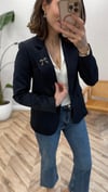 LACİVERT 7079 İÇİ BASKILI CEKET 