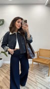 LACİVERT 7111 KISA TRENÇKOT 