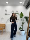 LACİVERT 71752 PAÇASI KATLI JEAN 