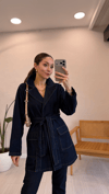 LACİVERT 7507 DENİM TRENÇ