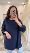LACİVERT 7523 BASKILI SWEATSHİRT 
