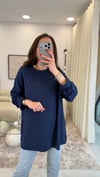 LACİVERT 7523 BASKILI SWEATSHİRT 