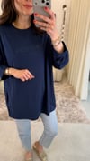 LACİVERT 7523 BASKILI SWEATSHİRT 