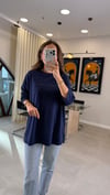 LACİVERT 7840 BASKILI TİŞÖRT 