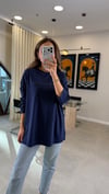 LACİVERT 7840 BASKILI TİŞÖRT 