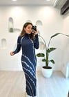 LACİVERT 90163 BATİK ELBİSE