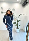 LACİVERT 90163 BATİK ELBİSE