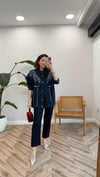 LACİVERT 9191 TAŞLI DENİM CEKET 