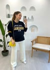 LACİVERT BASKILI SWEAT 